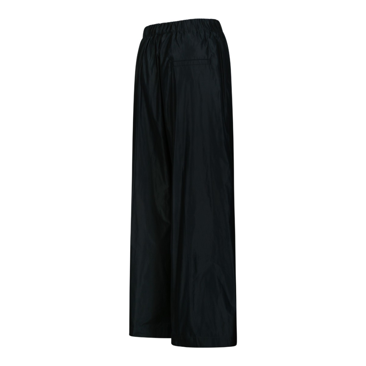 Douuod Black Wide-Leg Cotton Trousers.
