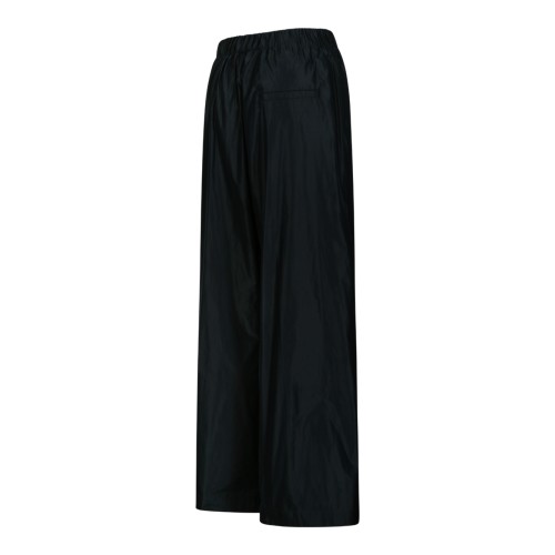 Douuod Black Wide-Leg Cotton Trousers.