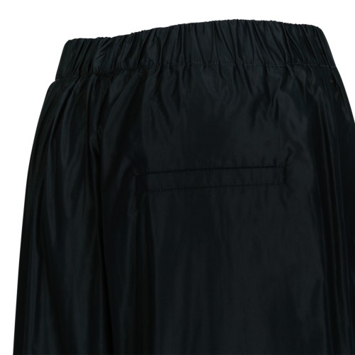 Douuod Black Wide-Leg Cotton Trousers.