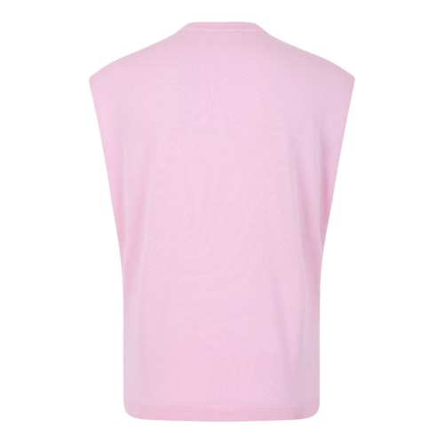 Fabiana Filippi Cream Sleeveless V-Neck Knit Top.  2