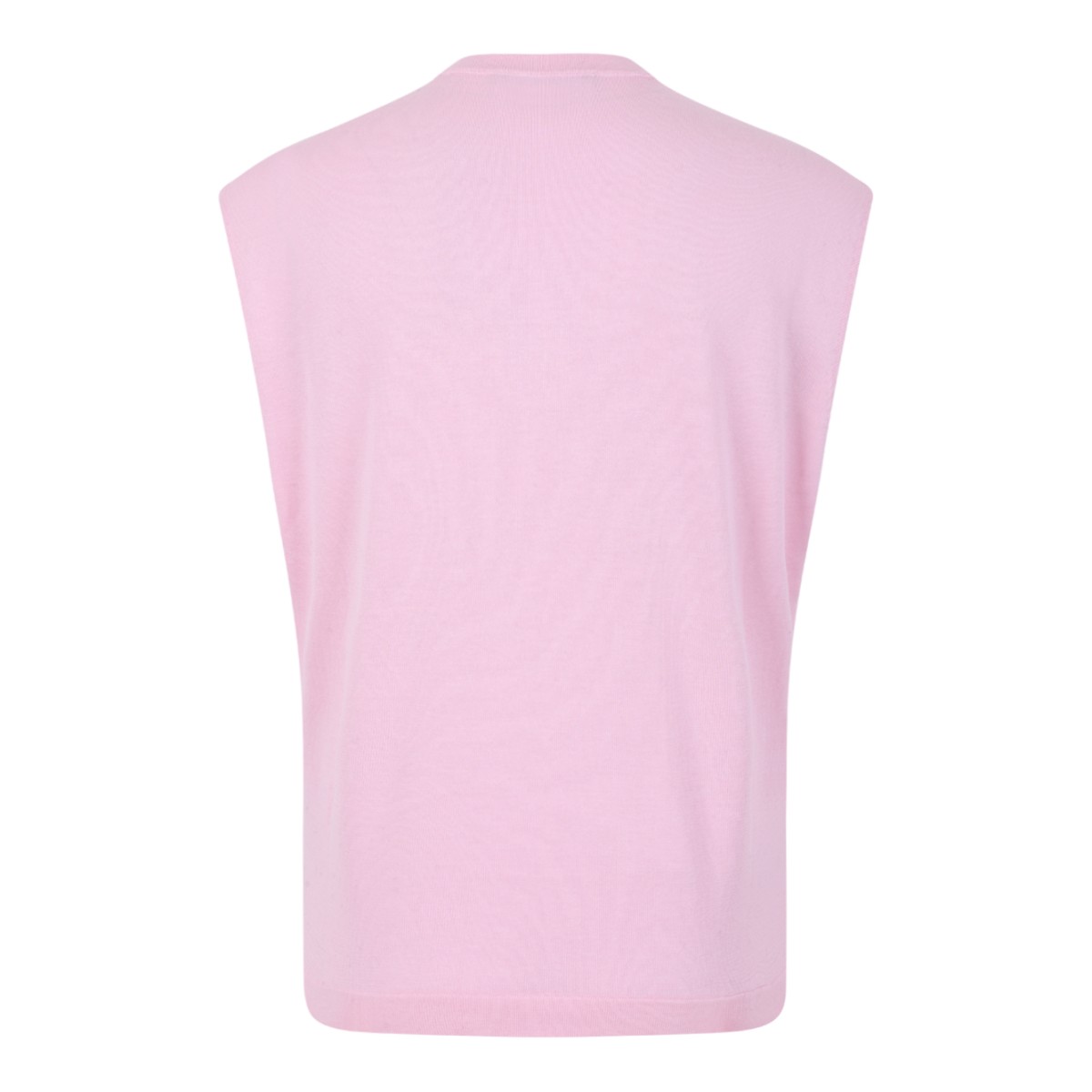 Fabiana Filippi Cream Sleeveless V-Neck Knit Top. 