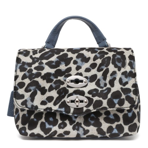 Zanellato Grey Leopard Print Postina Bag.