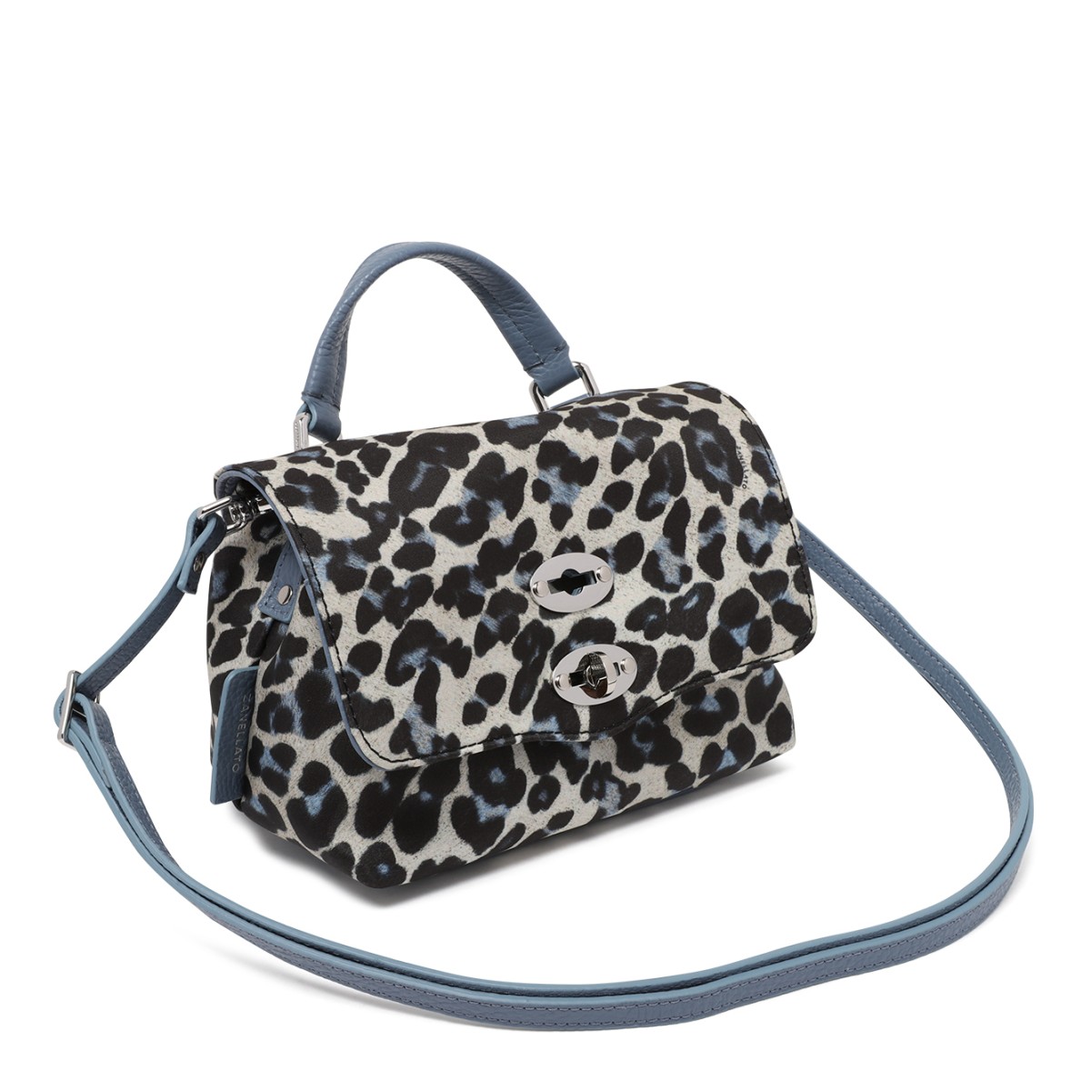 Zanellato Grey Leopard Print Postina Bag.