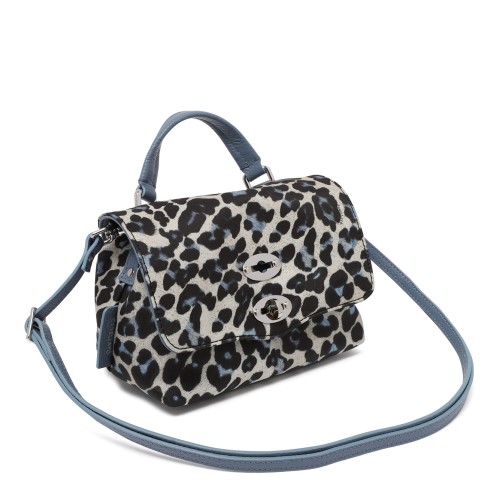 Zanellato Grey Leopard Print Postina Bag.