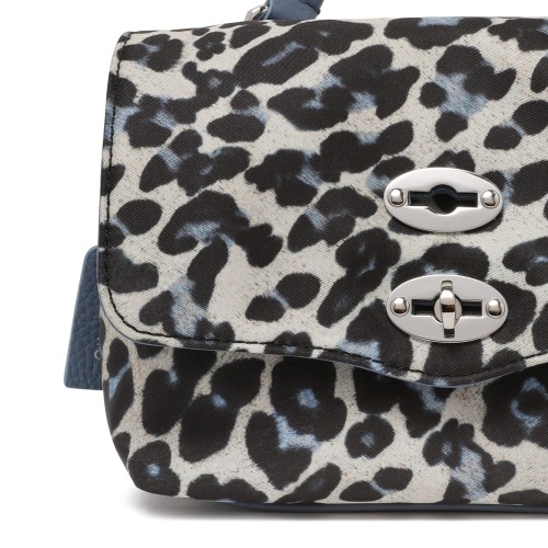 Zanellato Grey Leopard Print Postina Bag.
