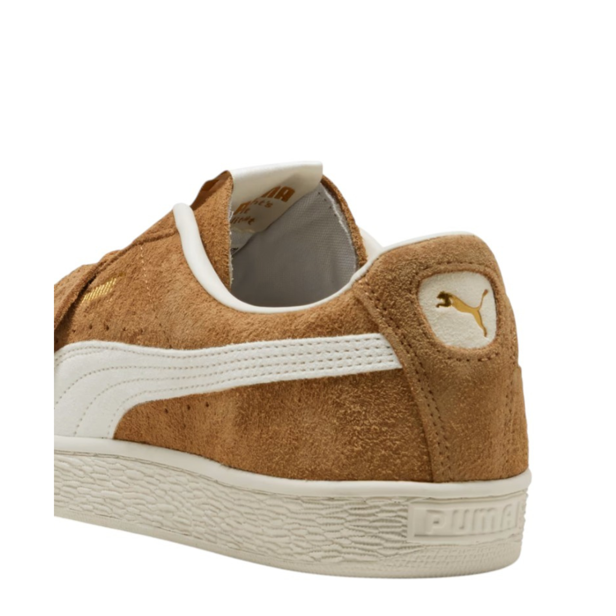 Puma Brown Suede Low-Top Sneakers.