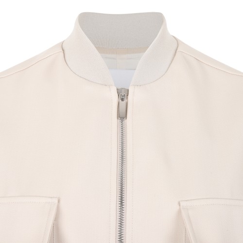 Nine In The Morning Beige Sleeveless Utility Jacket.