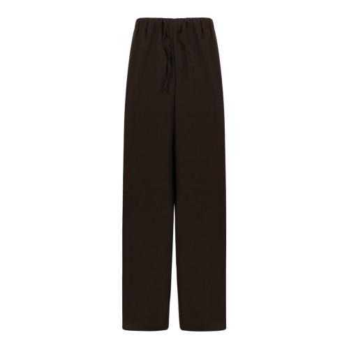 Boss x David Beckham Dark Brown Drawstring Trousers.