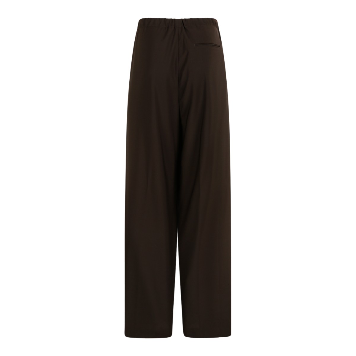 Boss x David Beckham Dark Brown Drawstring Trousers.