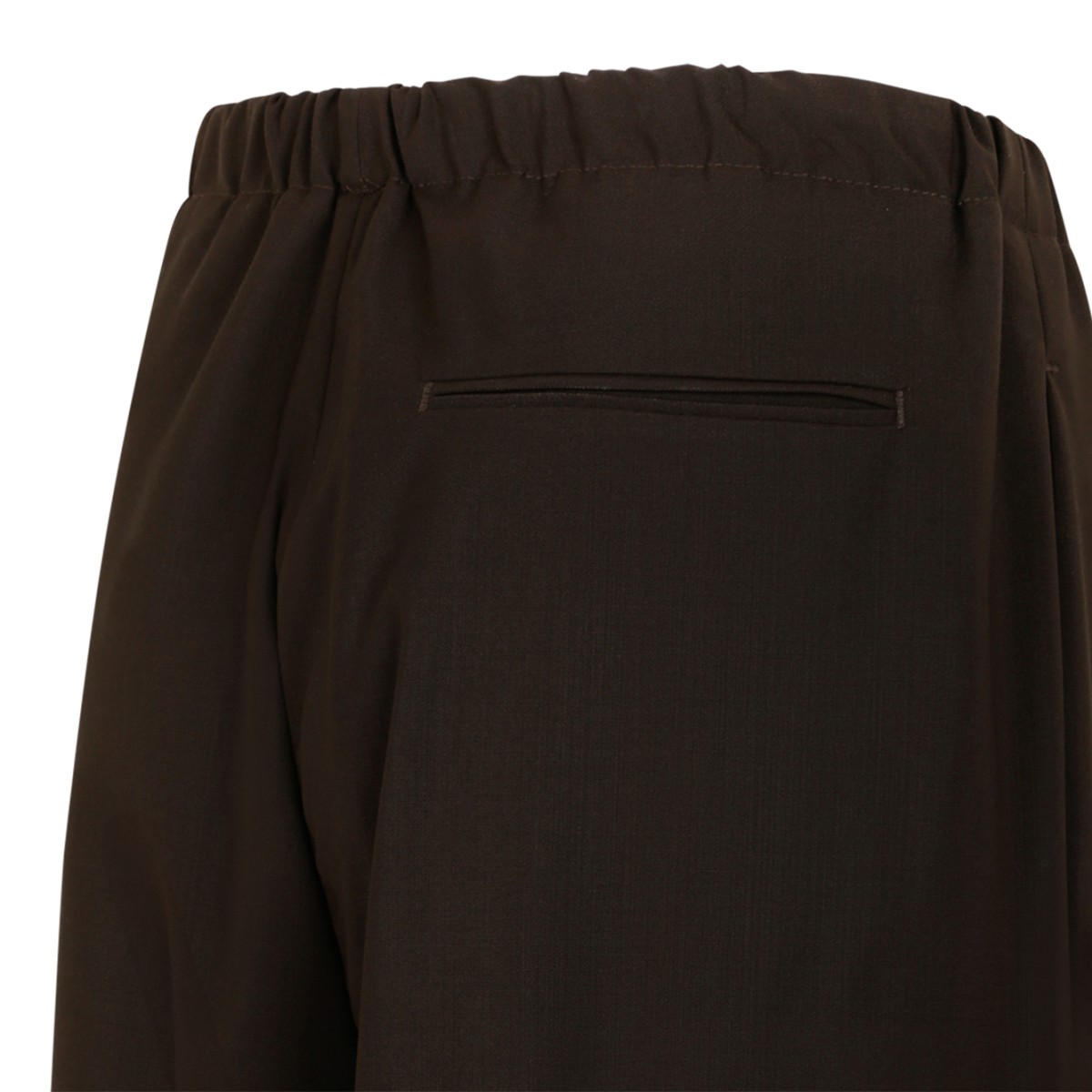 Boss x David Beckham Dark Brown Drawstring Trousers.