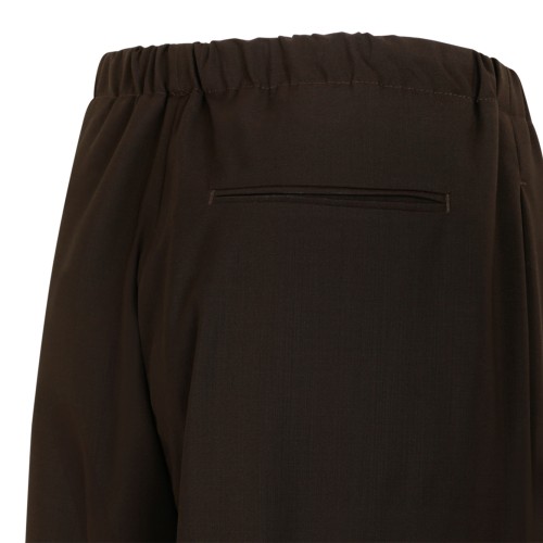 Boss x David Beckham Dark Brown Drawstring Trousers.