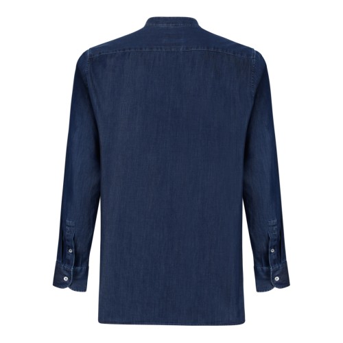 Paul & Shark Blue Cotton Button-Down Shirt. 2