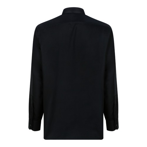 Tom Ford Black Silk Button-Up Shirt. 2