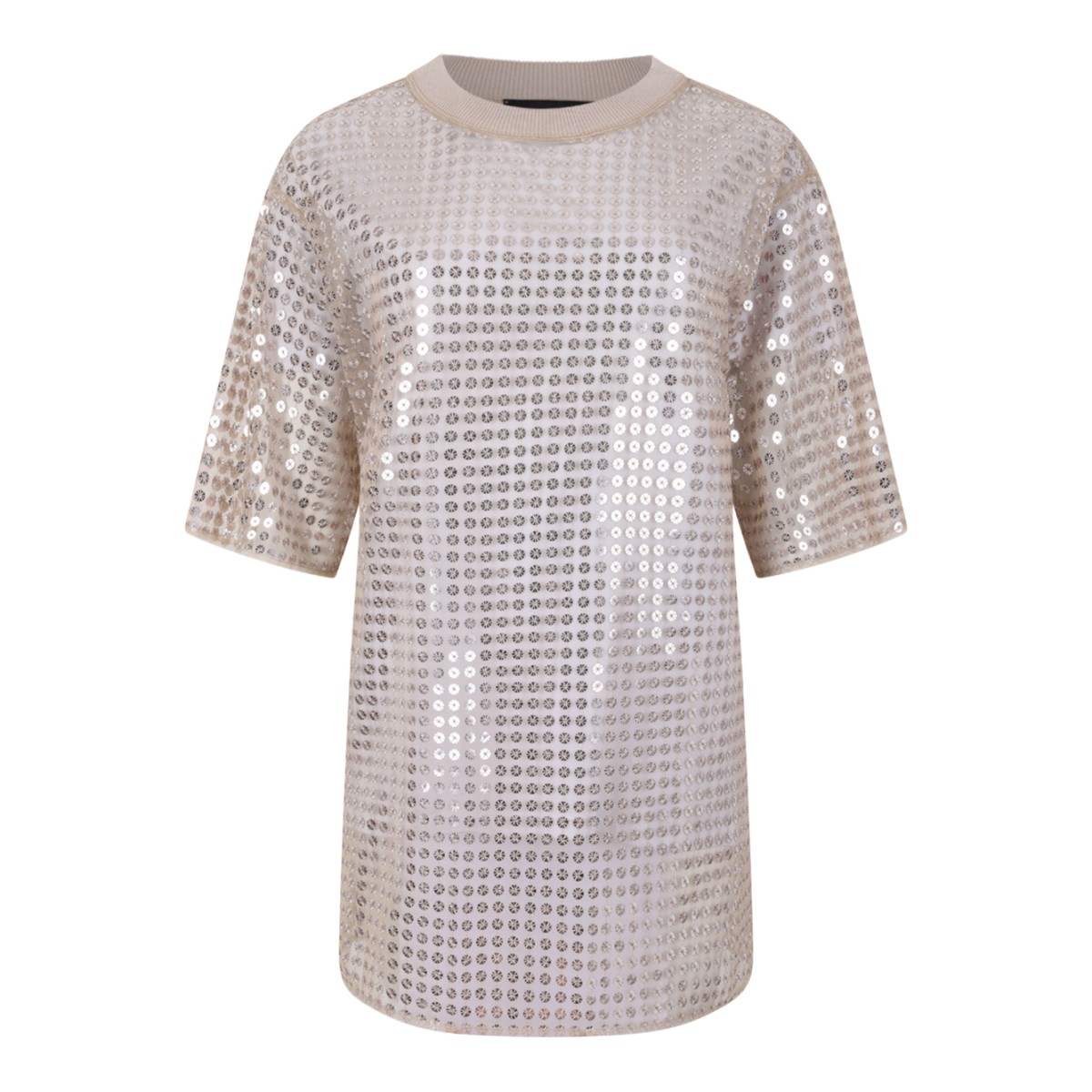 Fabiana Filippi Gold Sequin Embellished T-Shirt.  