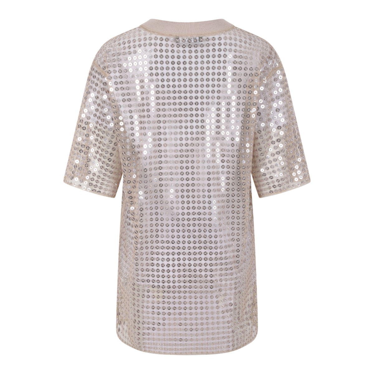 Fabiana Filippi Gold Sequin Embellished T-Shirt.  