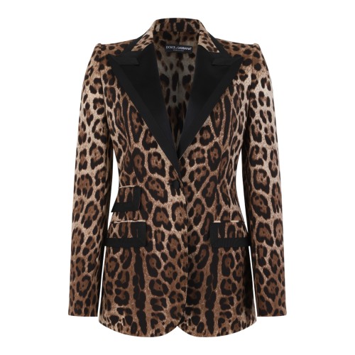 Dolce & Gabbana Leopard Print Tailored Blazer.  