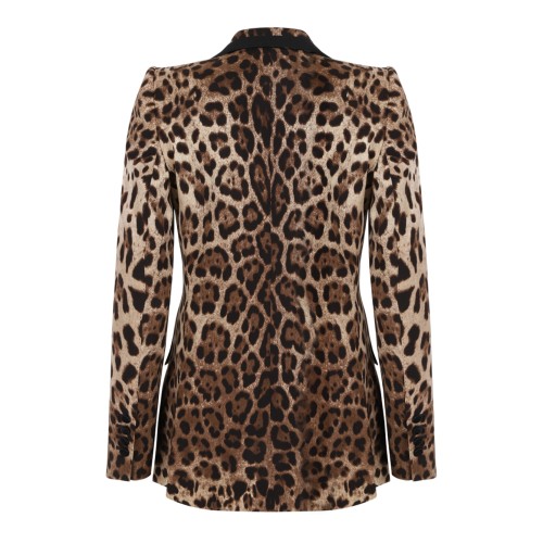 Dolce & Gabbana Leopard Print Tailored Blazer.  
