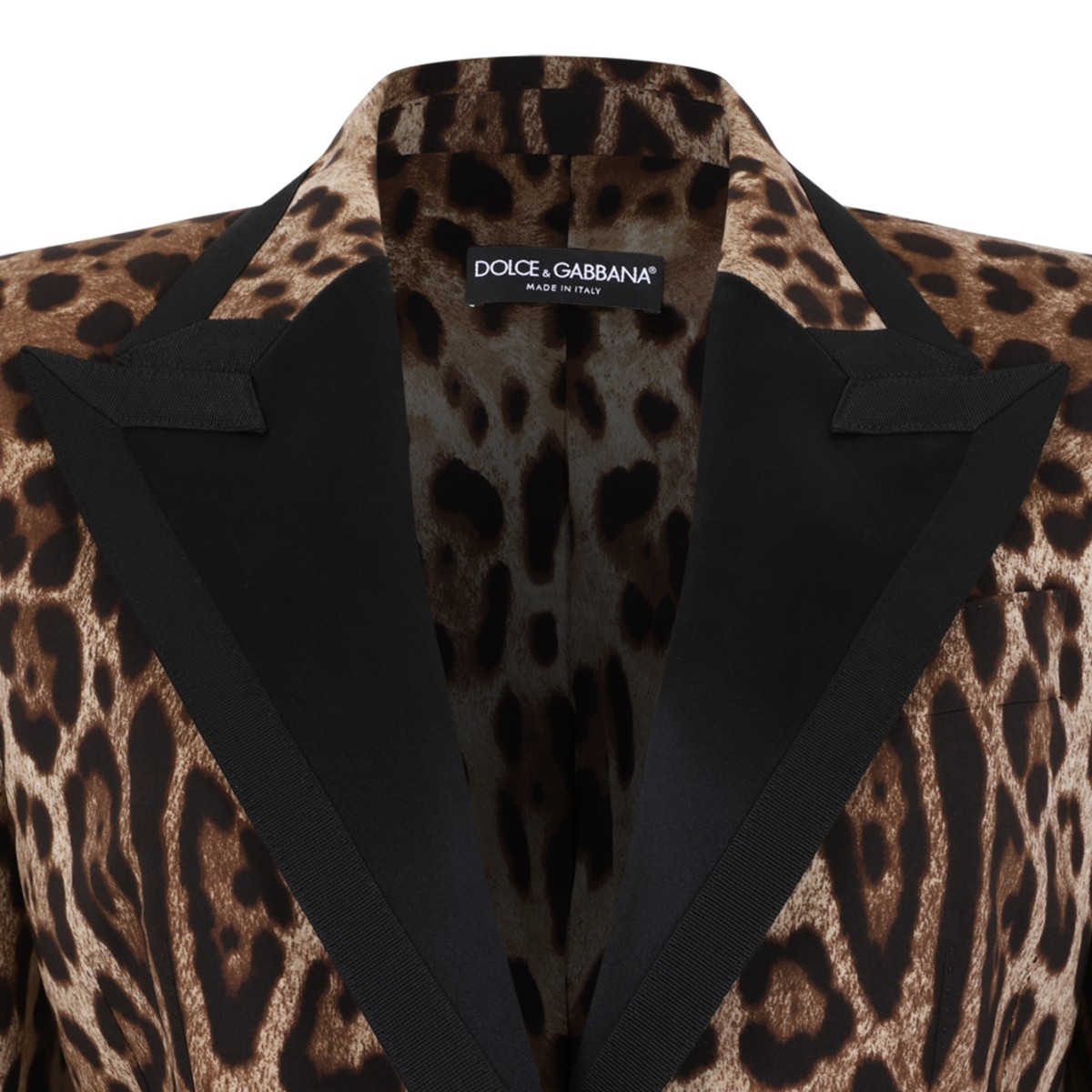 Dolce & Gabbana Leopard Print Tailored Blazer.  