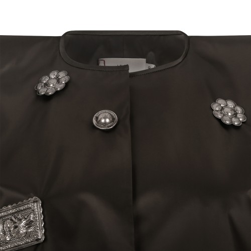 Hui Milano Black Embellished Sleeveless Vest.