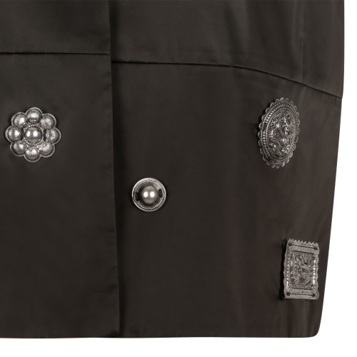 Hui Milano Black Embellished Sleeveless Vest.