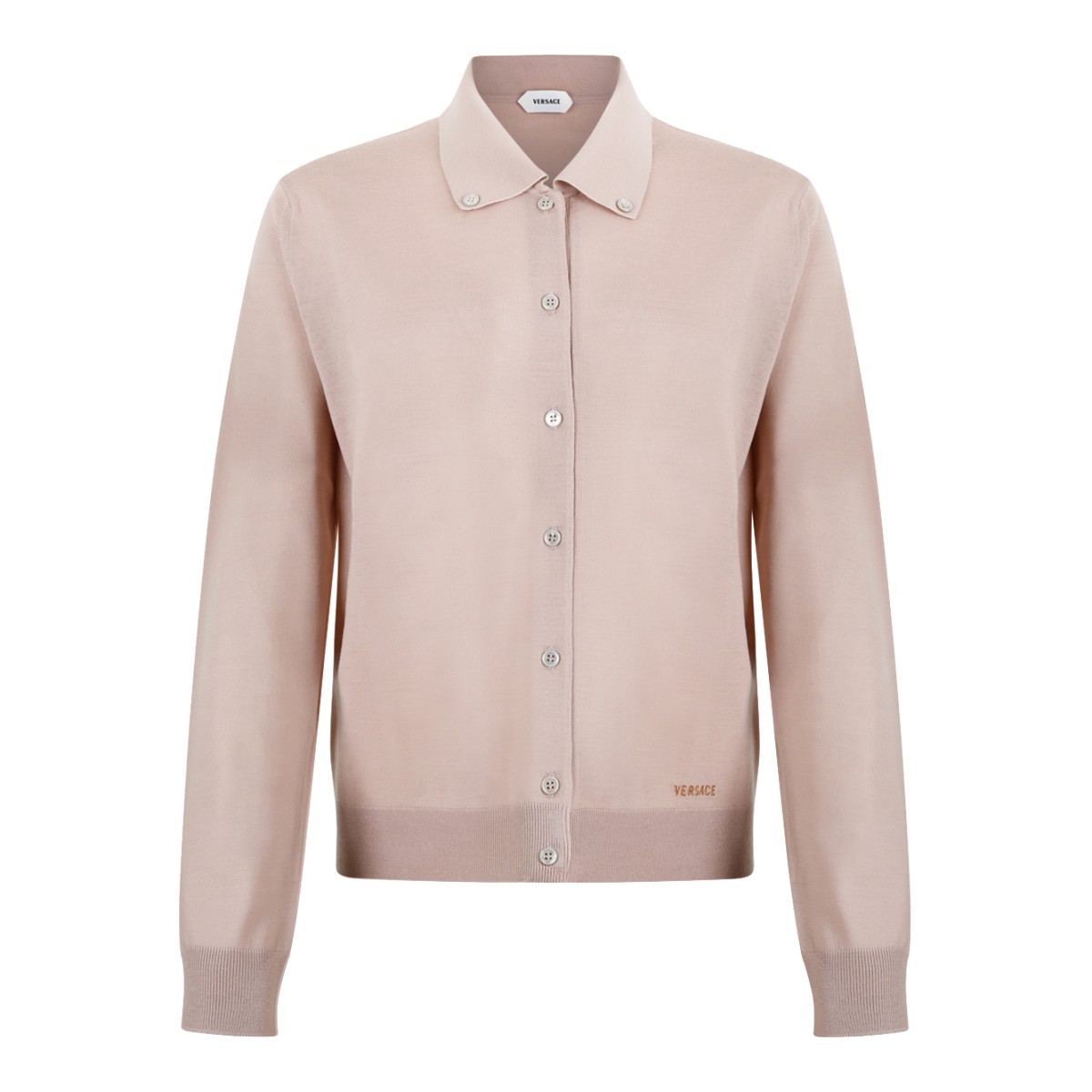 Versace Blush Pink Knit Cardigan.