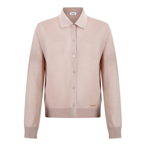 Versace Blush Pink Knit Cardigan.