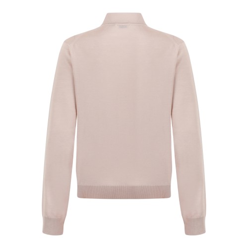 Versace Blush Pink Knit Cardigan. 2