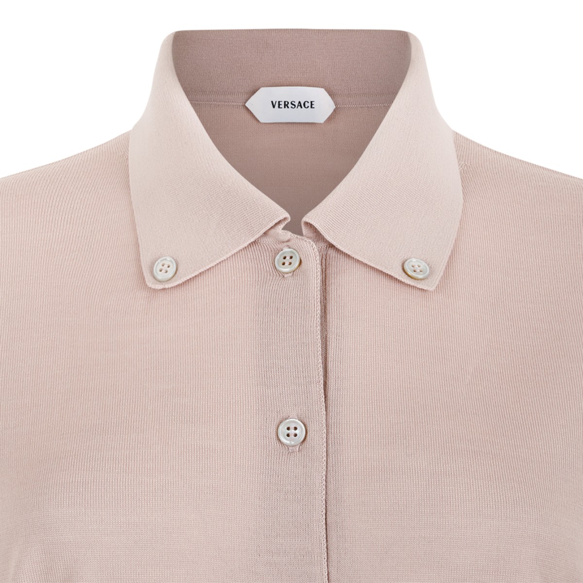 Versace Blush Pink Knit Cardigan.