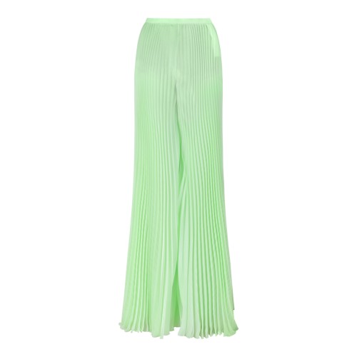Genny Light Green Pleated Maxi Skirt.