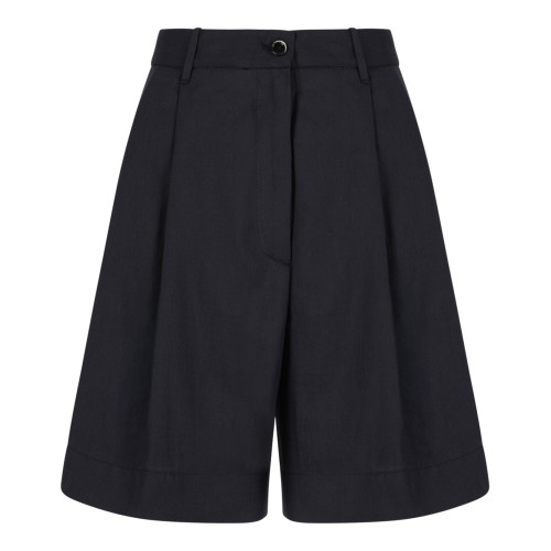 Nine In The Morning Navy Tailored Bermuda Shorts.