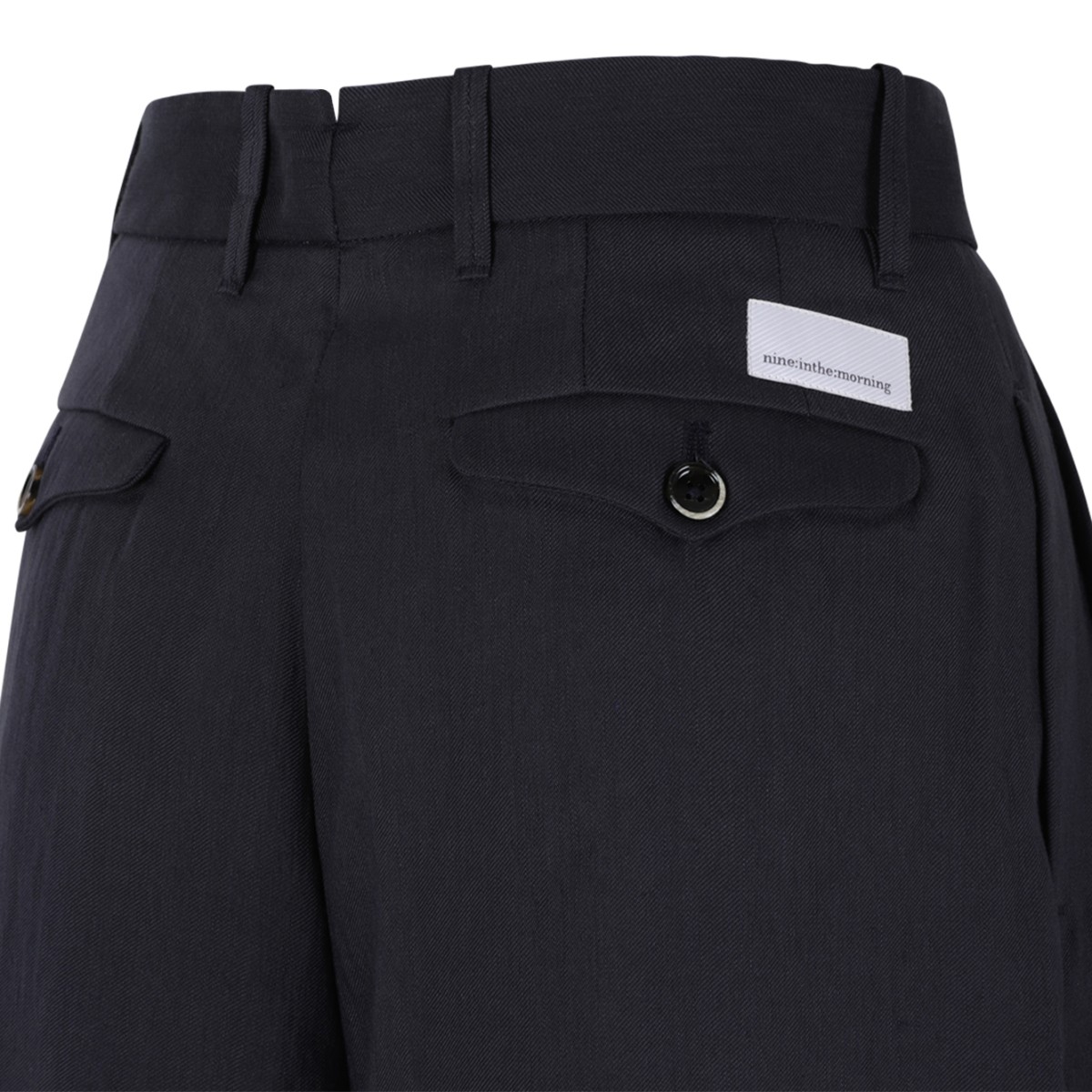 Nine In The Morning Navy Tailored Bermuda Shorts.