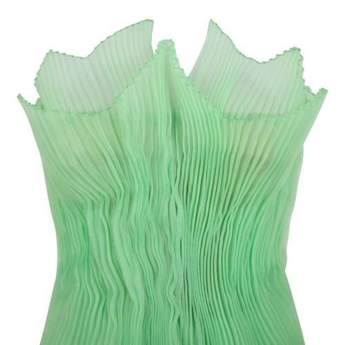 Genny Light Green Strapless Chiffon Maxi Dress.