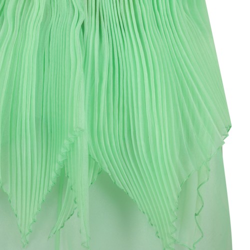 Genny Light Green Strapless Chiffon Maxi Dress.