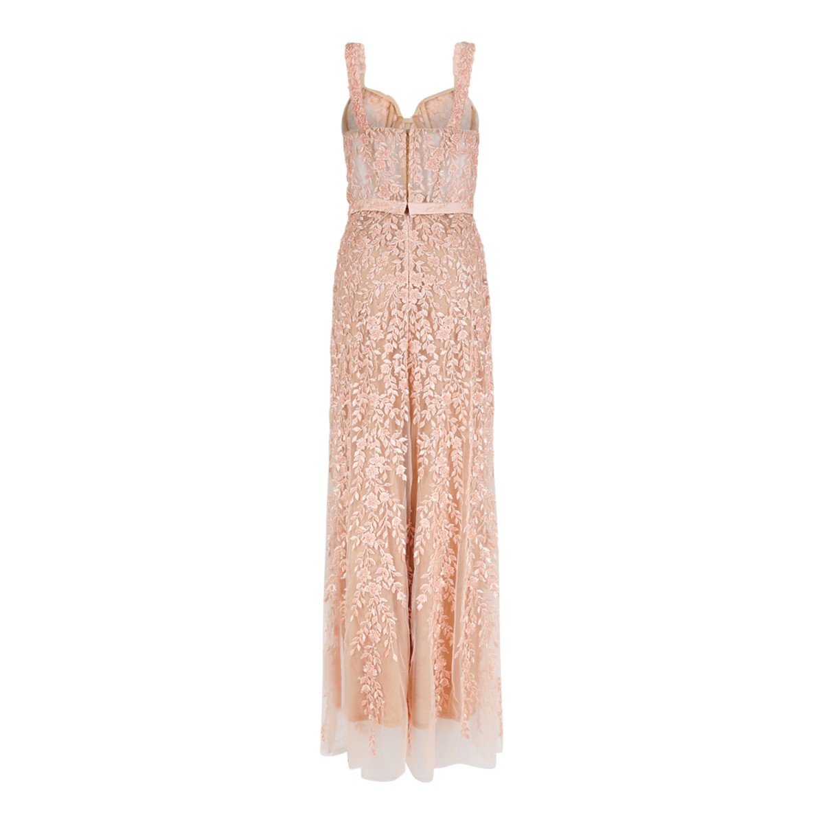Genny Peach Lace Maxi Dress.