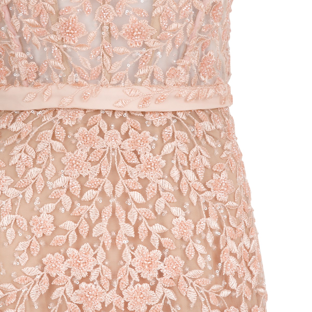 Genny Peach Lace Maxi Dress.