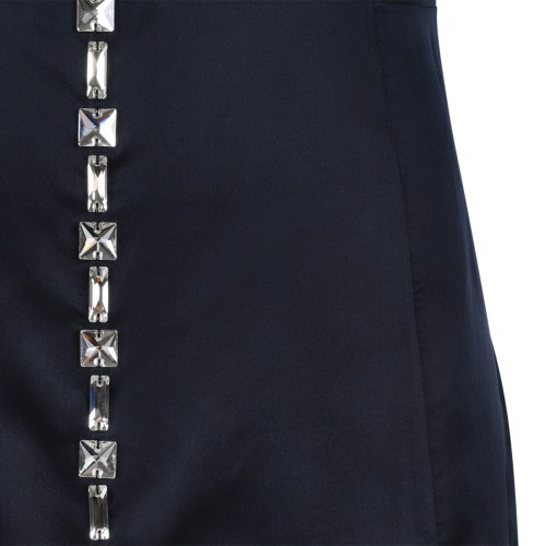Fabiana Filippi Grey Sleeveless Silk Embellished Dress. 