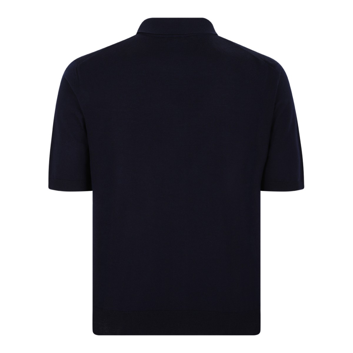 Versace Navy Short-Sleeve Cotton Shirt with Utility Pockets.
