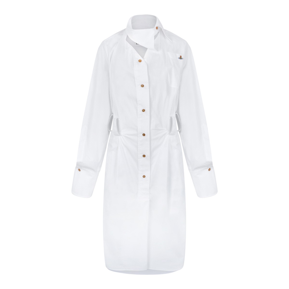 Vivienne Westwood White Shirt Dress with Waist Tie.