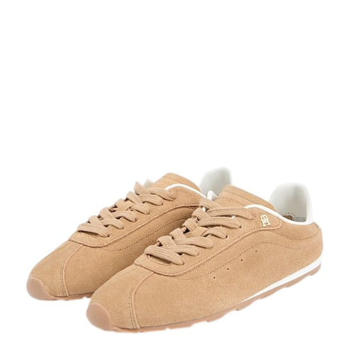 Tommy Hilfiger Beige Suede Low-Profile Sneakers.   2