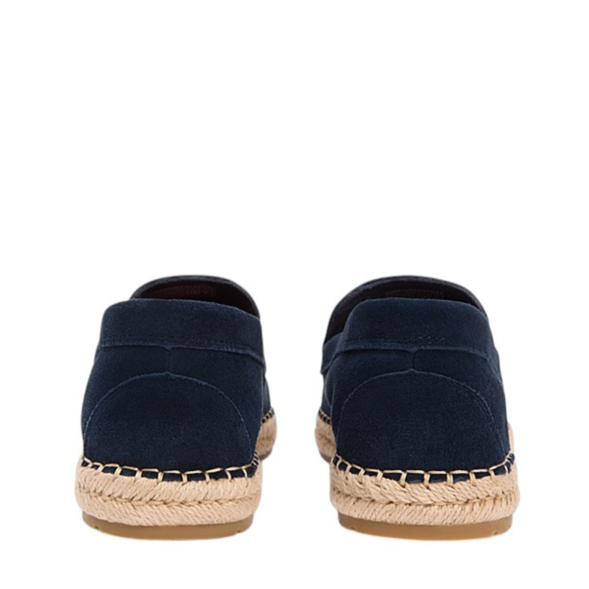 Tommy Hilfiger Navy Espadrille-Style Penny Loafers.