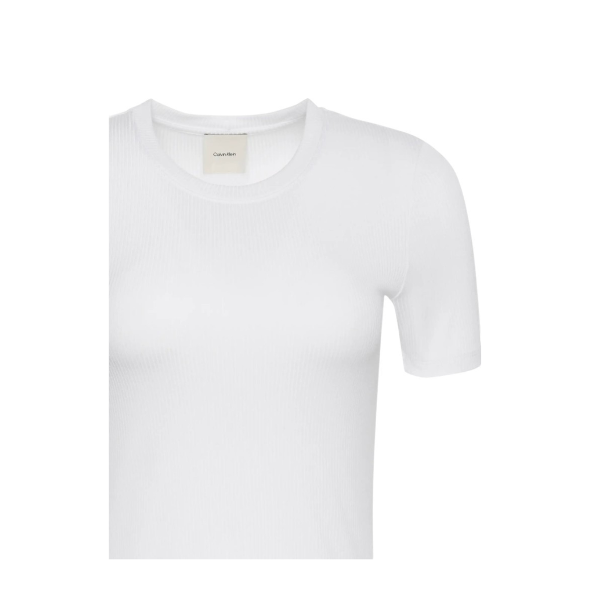 Calvin Klein White Stretch Crew Neck T-Shirt.  