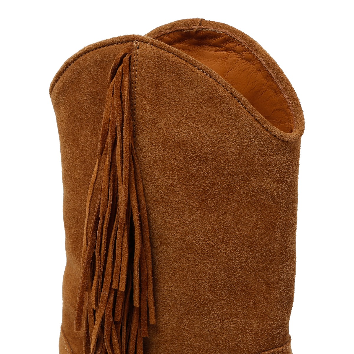 Vic Mati Brown Suede Fringe Ankle Boots.