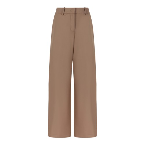 Fabiana Filippi Yellow Satin Wide-Leg Trousers. 