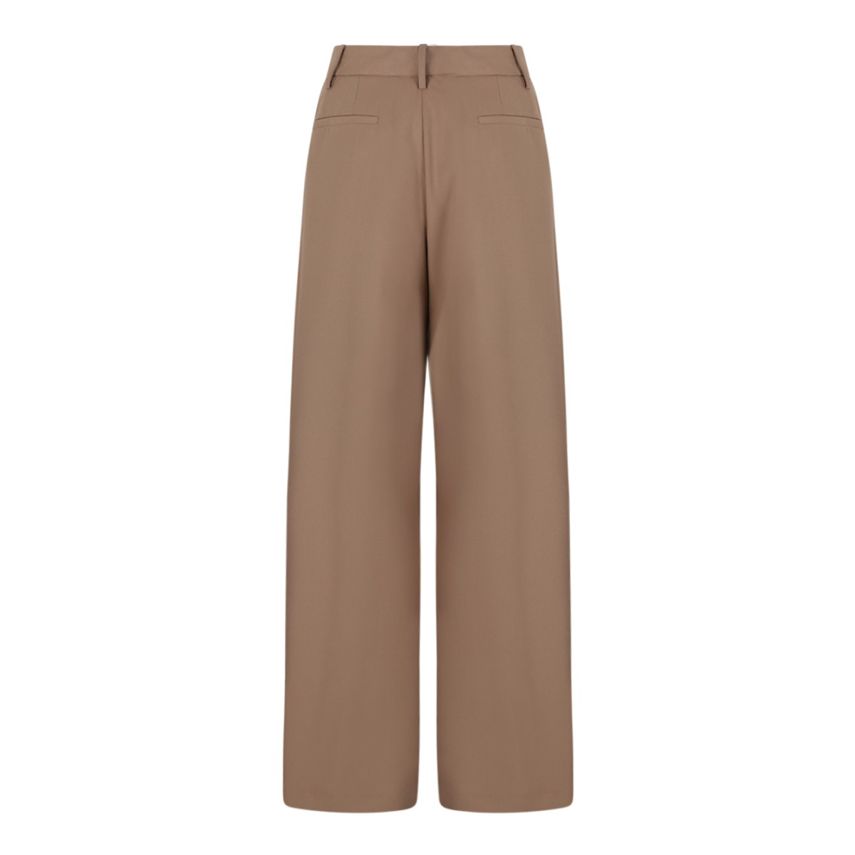 Fabiana Filippi Yellow Satin Wide-Leg Trousers. 