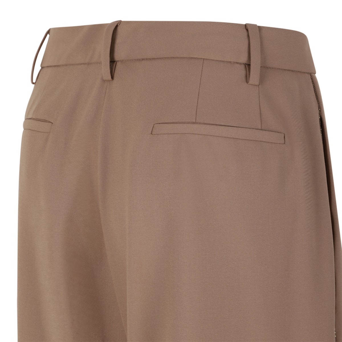 Fabiana Filippi Yellow Satin Wide-Leg Trousers. 