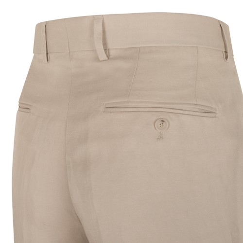 Boss x David Beckham Beige Tailored Trousers.