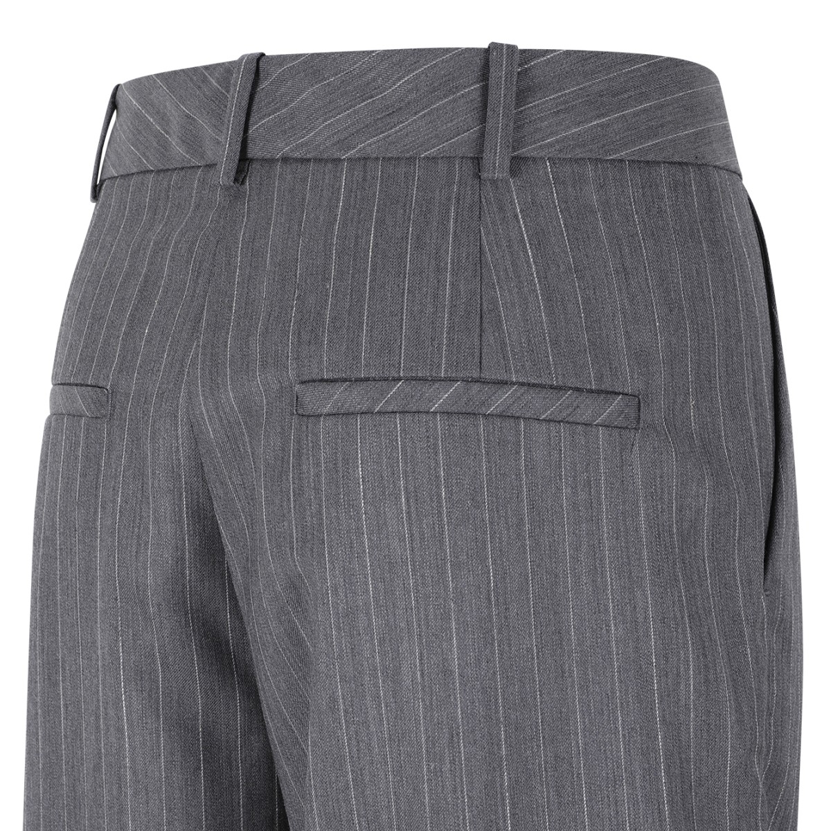 Anine Bing Grey Pinstripe Tailored Trousers.