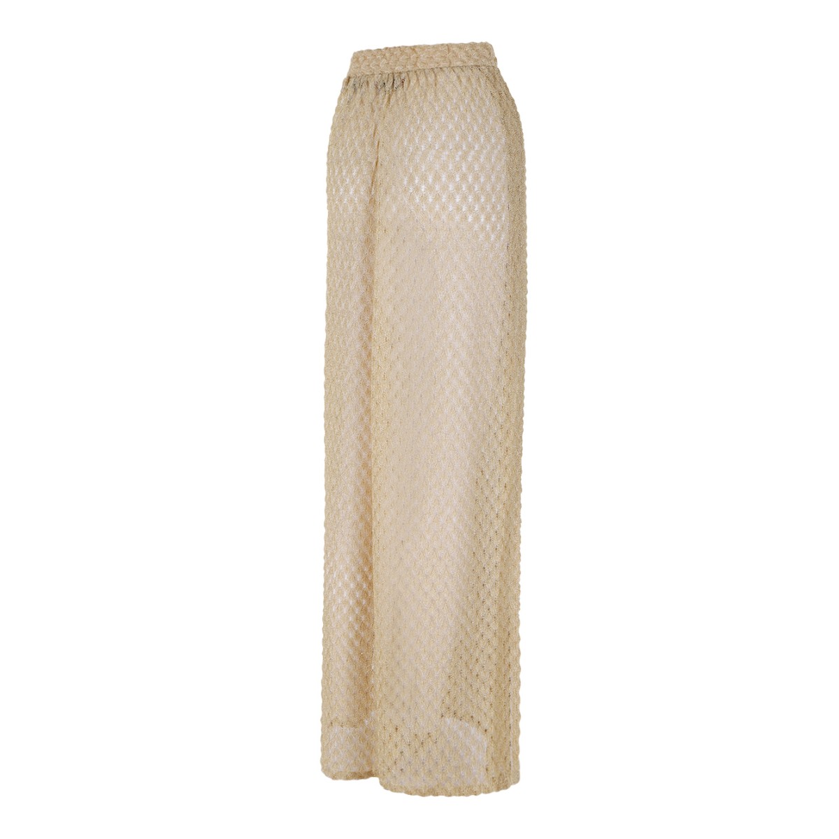 Missoni Beige Knit Wide-Leg Trousers.