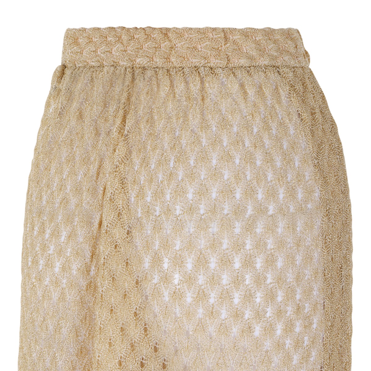 Missoni Beige Knit Wide-Leg Trousers.