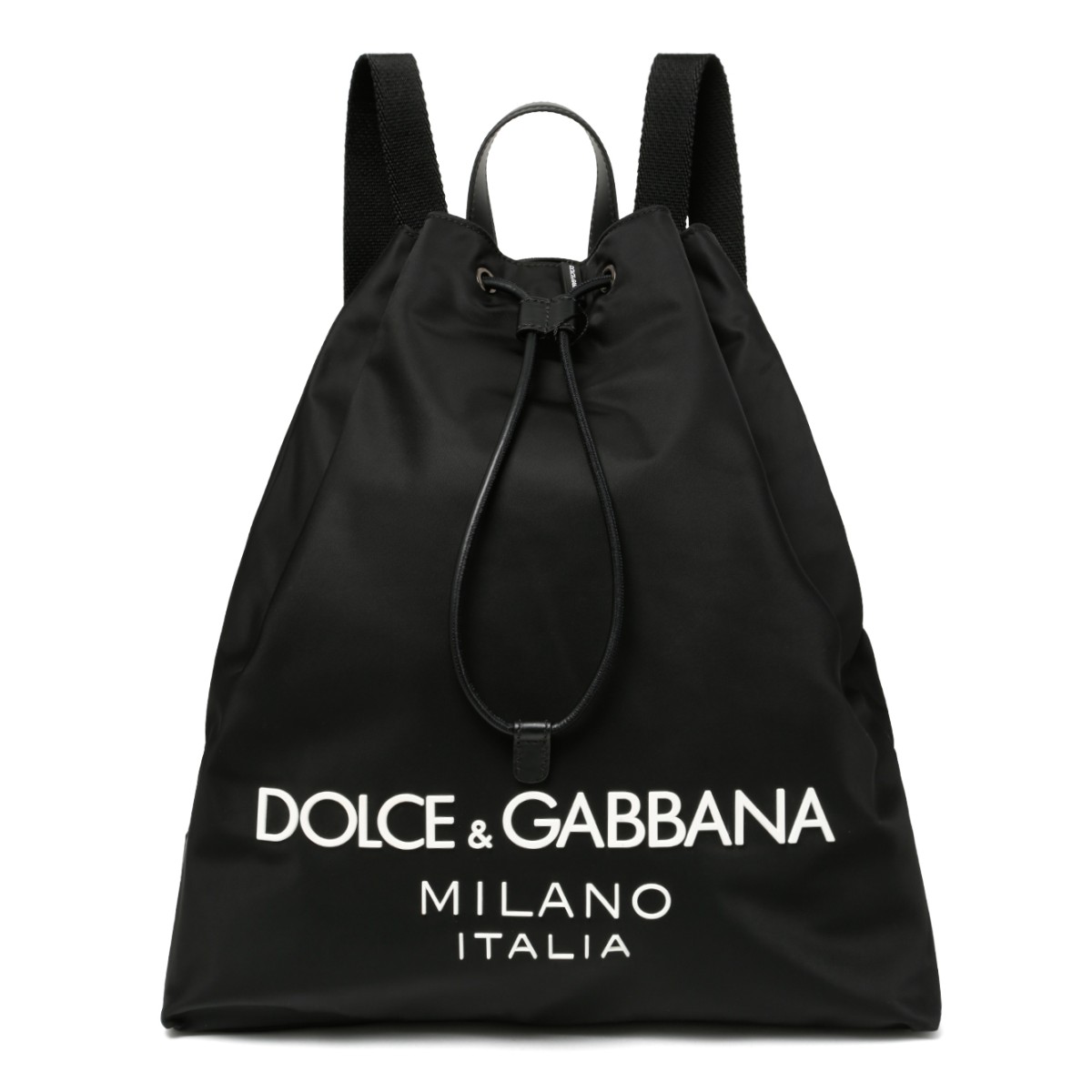 Dolce & Gabbana Black Nylon Logo Backpack.  